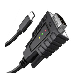 USB-C till RS232-adapter - skaffa en COM-port på PC via USB C-porten. Med 3 st. LED-indikatorer