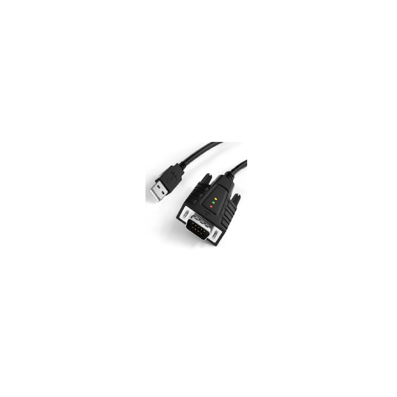 USB A till RS232-adapter - skaffa en COM-port på datorn via USB C-porten. Med 3 st. LED-indikatorer