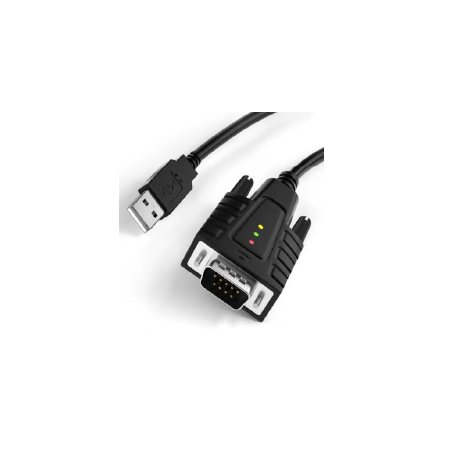 USB A till RS232-adapter - skaffa en COM-port på datorn via USB C-porten. Med 3 st. LED-indikatorer