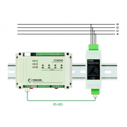 AC/DC spänningsmätare 0-264VAC, 0-370VDC med MODBUS RTU (RS485), +/-0,5 %, 24 bitar