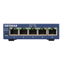 5-portars Gigabit Ethernet-switch - 10 Gbps bandbredd och QoS-stöd