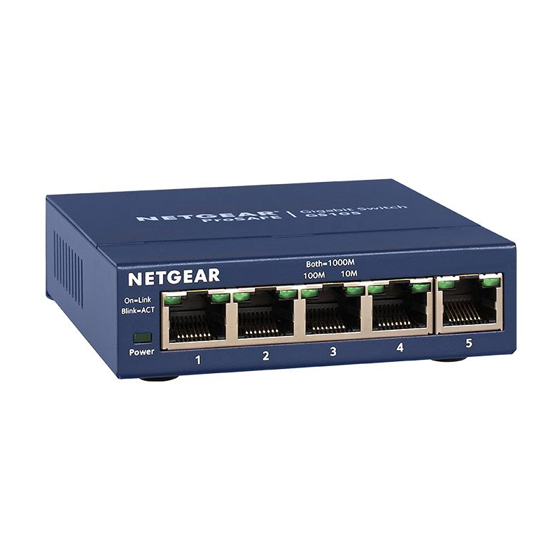 5-portars Gigabit Ethernet-switch - 10 Gbps bandbredd och QoS-stöd