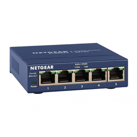 5-portars Gigabit Ethernet-switch - 10 Gbps bandbredd och QoS-stöd