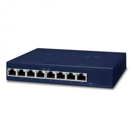 8-portars Gigabit Ethernet-switch - 16 Gbps bandbredd, energieffektivt nätverk