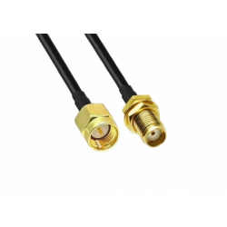 SMA hane till SMA hona, 50 ohm, GSM / LTE antenn svart, 20cm