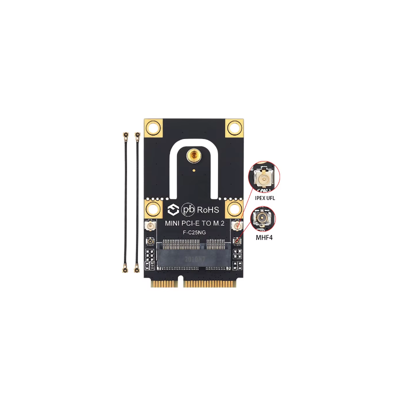 NGFF M.2 Key to Mini PCI-E Adapter för Intel AX210 AX200NGW