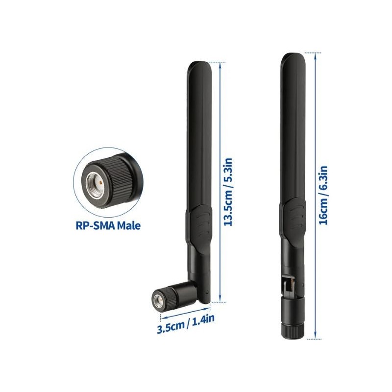 RP-SMA-antenn, 8Dbi 4G LTE , Kabel IPX IPEX U.FL MHF4 , M.2 NGFF , Intel AX200NGW 8265AC 8265NGW 7265AC 9560AC M.2 NGFF