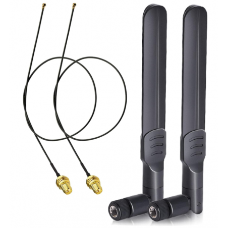 RP-SMA-antenn, 8Dbi 4G LTE , Kabel IPX IPEX U.FL MHF4 , M.2 NGFF , Intel AX200NGW 8265AC 8265NGW 7265AC 9560AC M.2 NGFF