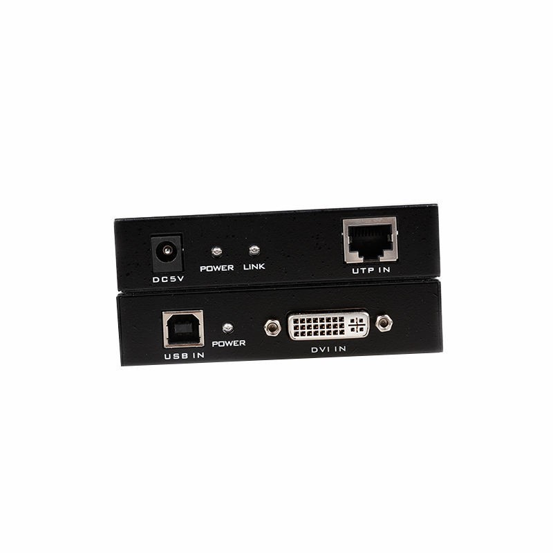 DVI-förlängare, Booster, KVM, USB, tangentbord, mus, Over Cat.6-kabel