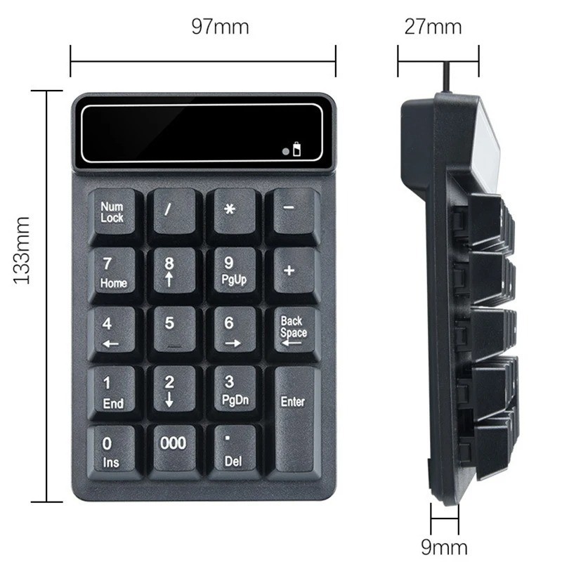 Numeriskt tangentbord - USB - 19 nycklar
