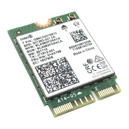 Trådlöst nätverkskort - WiFi 5, Bluetooth, 1,73 Gbps, M.2 Interface