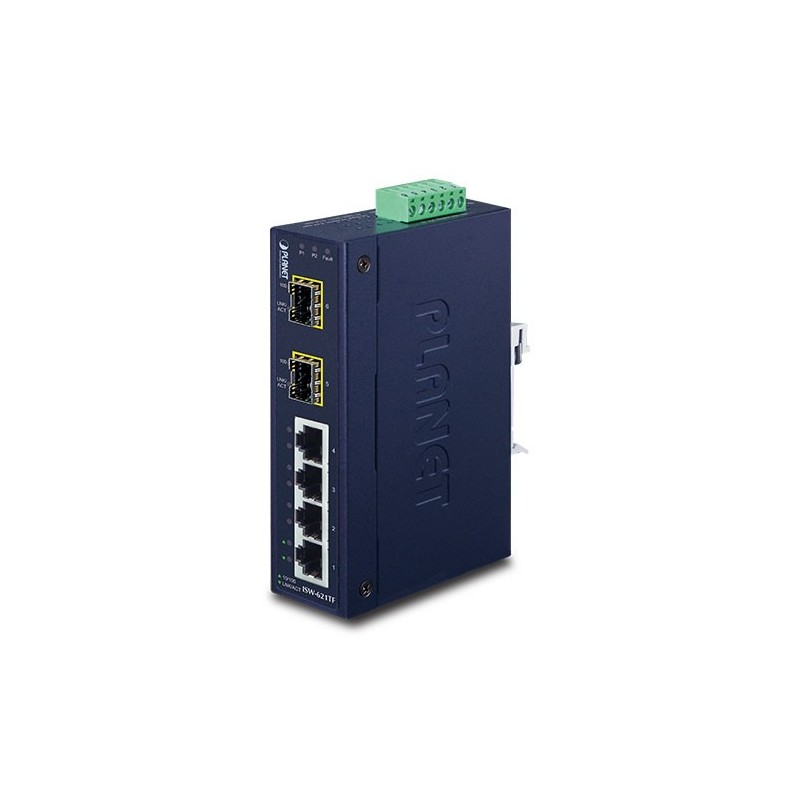 Unhaneeeeaged Industrial Switch med 4 x RJ45 och 2 x SFP 100Mbit