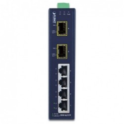 Unhaneeeeaged Industrial Switch med 4 x RJ45 och 2 x SFP 100Mbit