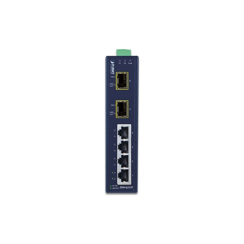 Unhaneeeeaged Industrial Switch med 4 x RJ45 och 2 x SFP 100Mbit