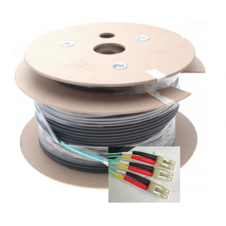 6 Core Armored fiberkabel, Multi Mode, LC-LC, 130m, 50/125my, OM4