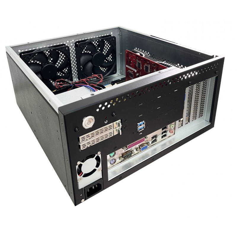 Industriell väggfäste Mini ATX med enkel åtkomst GPU-kortexpansion