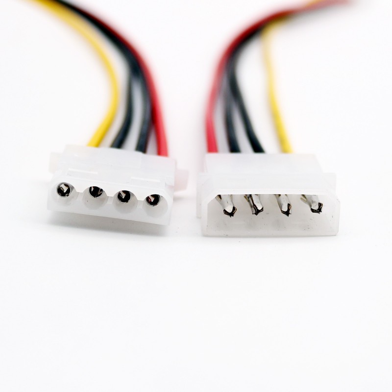 50 cm/1,5 fot IDE 4-stifts Molex Power Hane till IDE 4-stifts Molex Hon-jack förlängningsadapterkabel