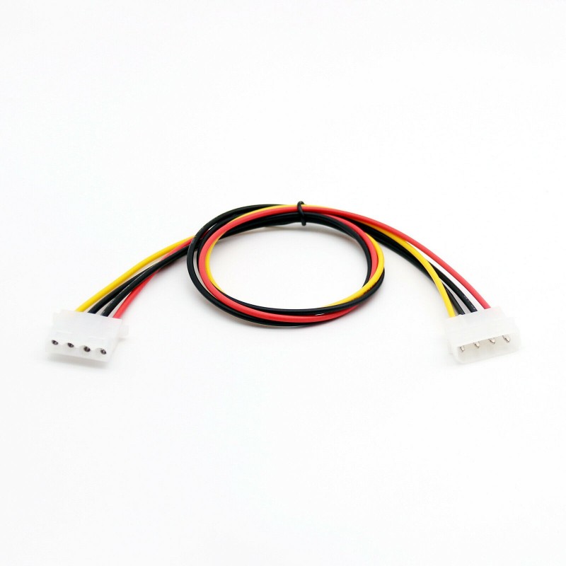50 cm/1,5 fot IDE 4-stifts Molex Power Hane till IDE 4-stifts Molex Hon-jack förlängningsadapterkabel