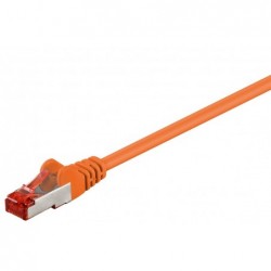 Cat.6 S/FTP Nätverkskabel - Skärmad RJ45, Orange, 30 meter