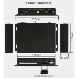 4K Media Player med HDMI och 6 digitala ingångar