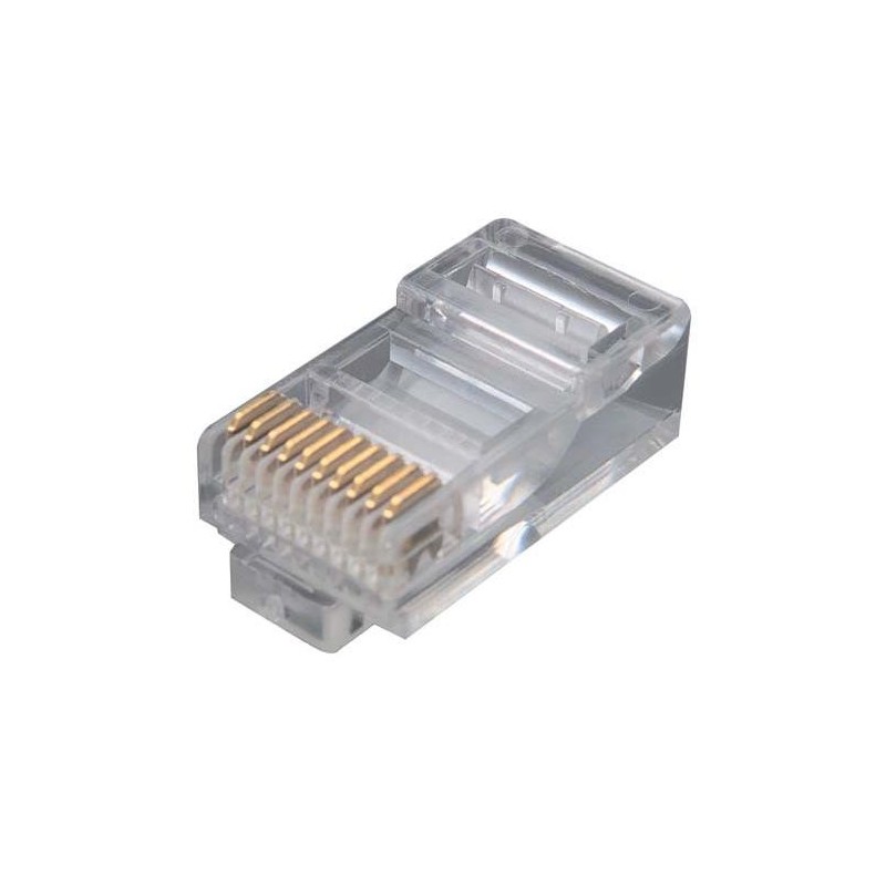 50 st TDR10P10C modulär kontakt, RJ45-kontakt, 1 x 1 (port), 10P10C, kabelfäste