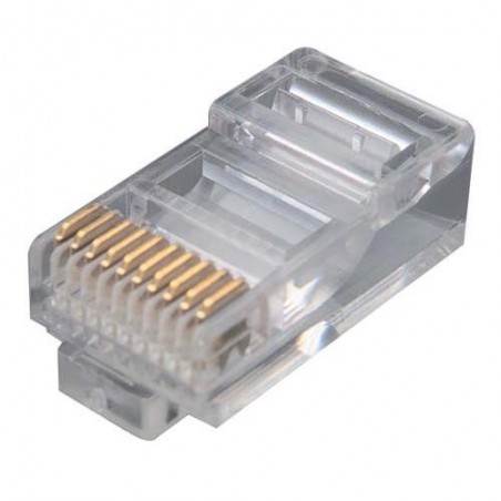 50 st TDR10P10C modulär kontakt, RJ45-kontakt, 1 x 1 (port), 10P10C, kabelfäste