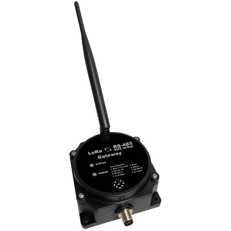 Industriell LoRa Wireless Gateway med RS-485 MODBUS RTU och analog/digital I/O