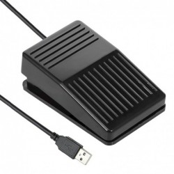 Programmerbar fotpedal, USB, 2m kabel, svart