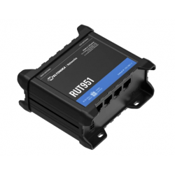 4G/LTE-router med wifi och 3 x LAN och 1 x WAN-portar. För 2 SIM-kort. 9–36 VDC