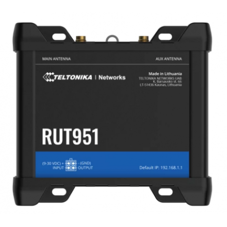 4G/LTE-router med wifi och 3 x LAN och 1 x WAN-portar. För 2 SIM-kort. 9–36 VDC