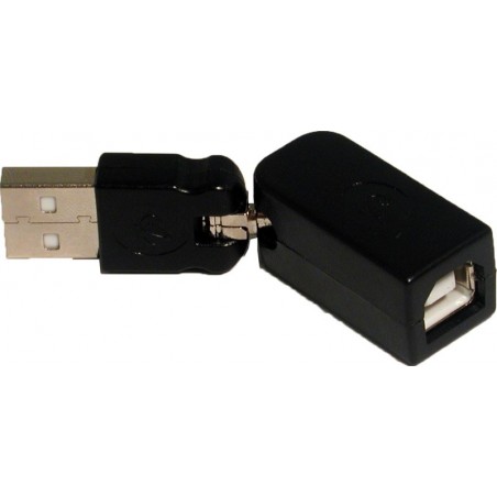 USB-adapter - A hane till B hona med kulled (svängbar)