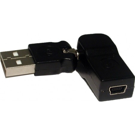 USB A till Mini USB vinkelkontakt med kulleder