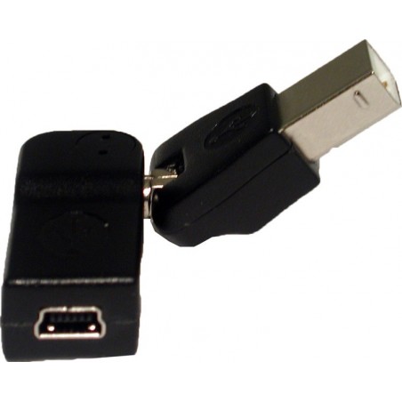 USB2 vinkel kontillaktillomvandlare m. Swivel. För instillallatillion i begränsade utillrymmen