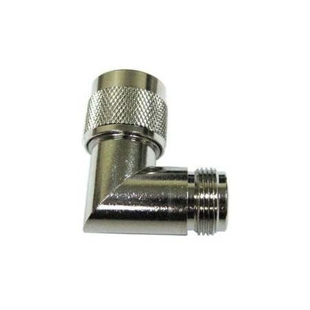 N-typ han till n-typ hon, vinklad 90 ° koaxadapter, RF-kontakt