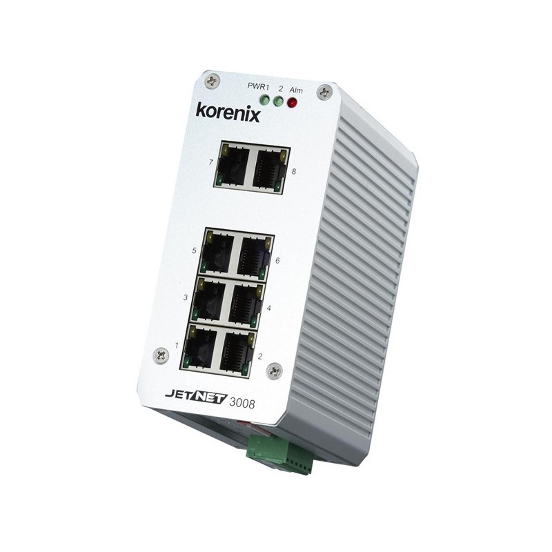 8 portar 10 / 100Mbit RJ45 switch - Korenix JETNET 3008 - Binär Teknik AB