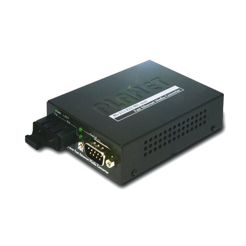 1 portar serielportserver via multimode fiber, RS232 / 422/485