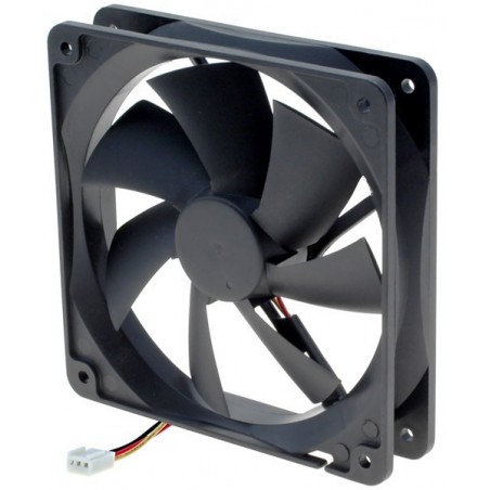 12VDC fläkt 120 x 120mm, med termo-sensor