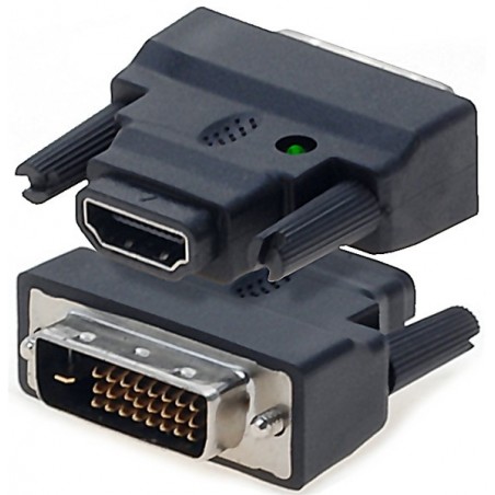 HDMI till DVI-konvertiller plugg. Anslutill DVI-enhetill till HDMI-porten
