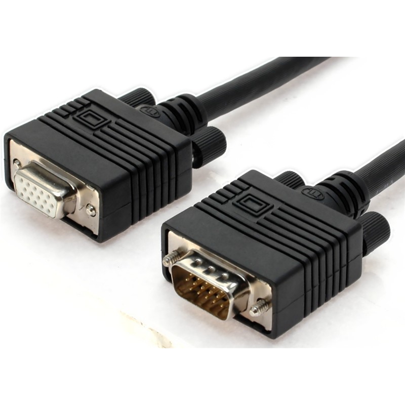 VGA-skärmkabel med DB15HD MALE/MALE. UL godkänd