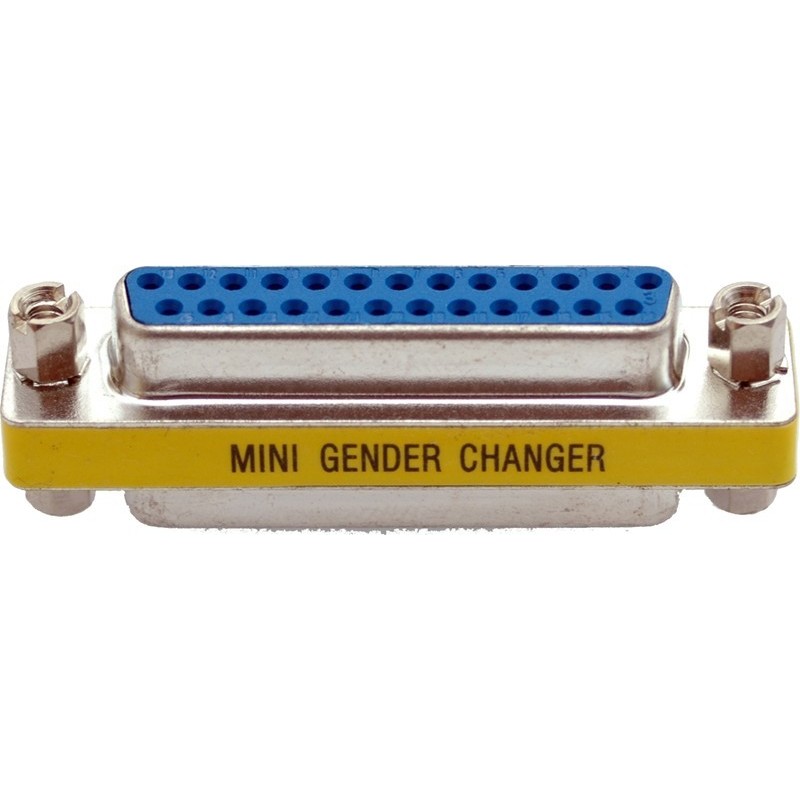 DB25 Gender Changer: Hane till hona kontaktadapter