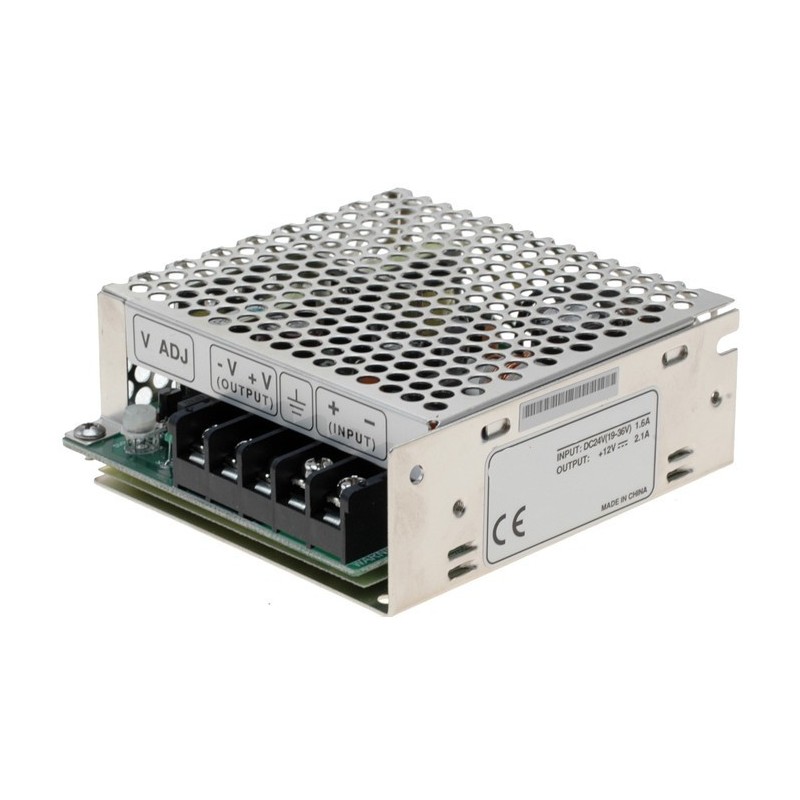 DC/DC-omvandlare från 19-36VDC till 12VDC, 50 watt