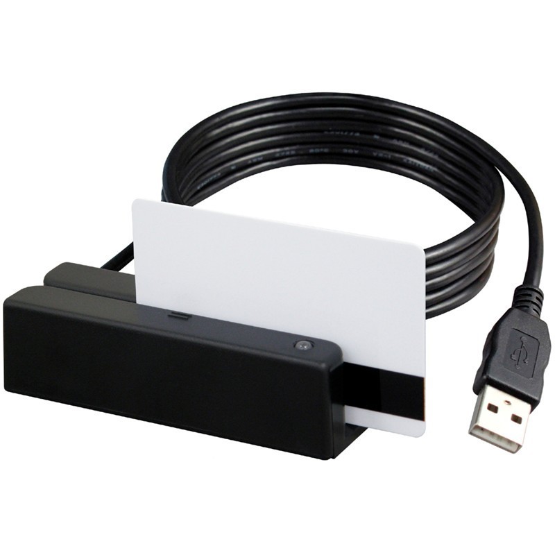 3-spårs magnetkortläsare: USB virtuell COM-portemulering