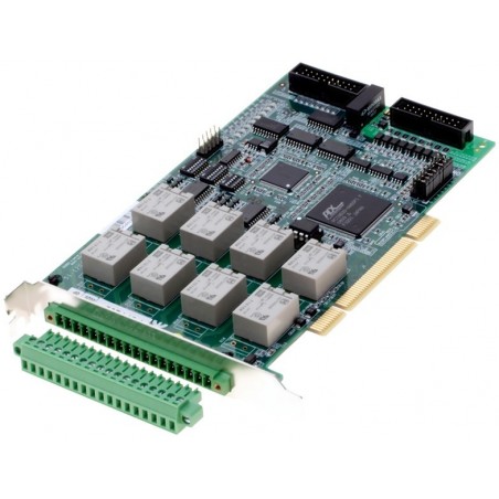 PCI-kort med 8 reläutgångar, 8 isolerade ingångar, Adlink PCI7260 + ACL-10337