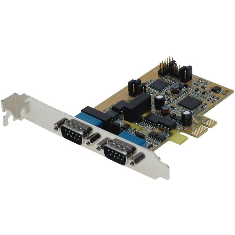 PCIexpress-kort med 2 x RS422/485 optoisolerade
