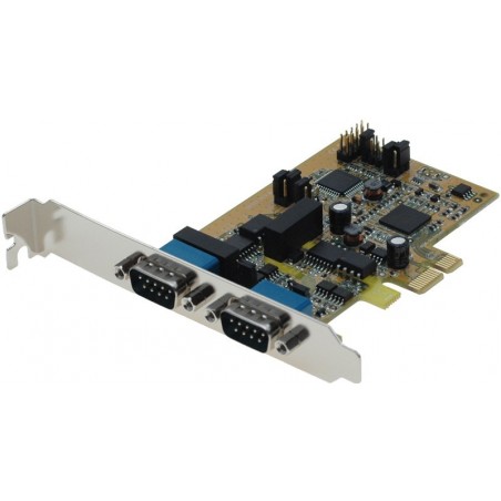 PCIexpress-kort med 2 x RS422/485 optoisolerade