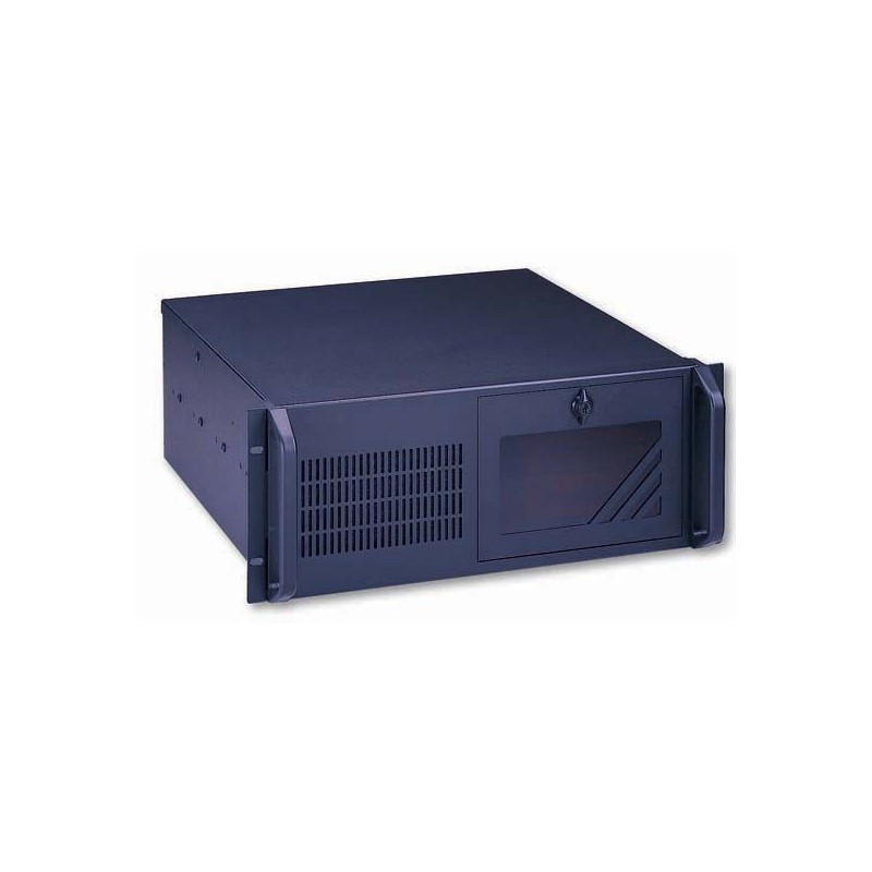 4U 19" dator chassi, ATX, svart, extra djup