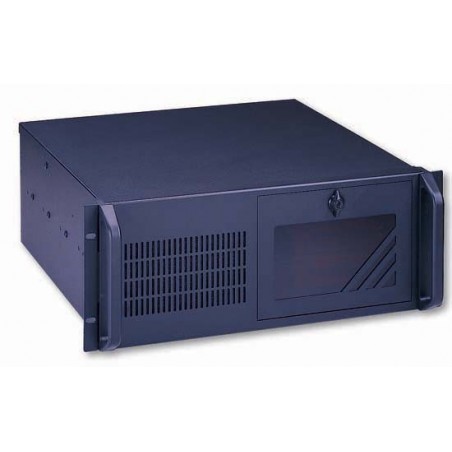 4U 19" dator chassi, ATX, svart, extra djup