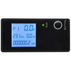 PDU Strømskinne med LCD display 8x C13 IEC hun stik, Strøm- Spænding og effekmåling