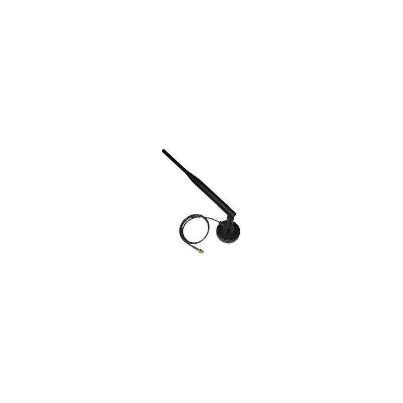5 dBi 2,4GHz Omni Whip-antenn, magnetisk fot med kabel, RSMA haneeea