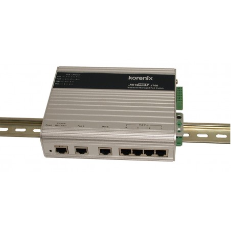 Korenix JETNET 4706 - 6-portars switch 4 x 10/100Mbit + 2 x 10/100Mbit Rj45 - DANBIT